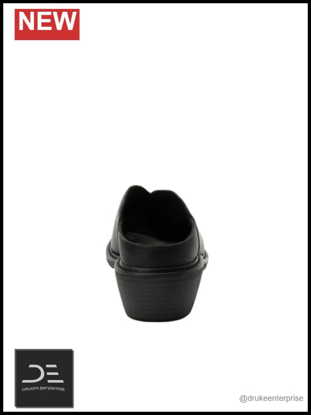 Leather Mule Clog with Kitten Heel & Arch Support Slip-On - Picture 3 of 6